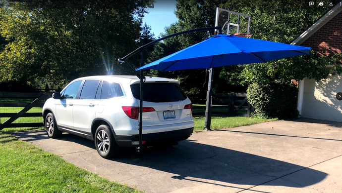 NEW! Massive 10' tailgating umbrella, connects to trailer hitch. *Kentucky Wildcat Blue* Just $199 with FREE shipping!